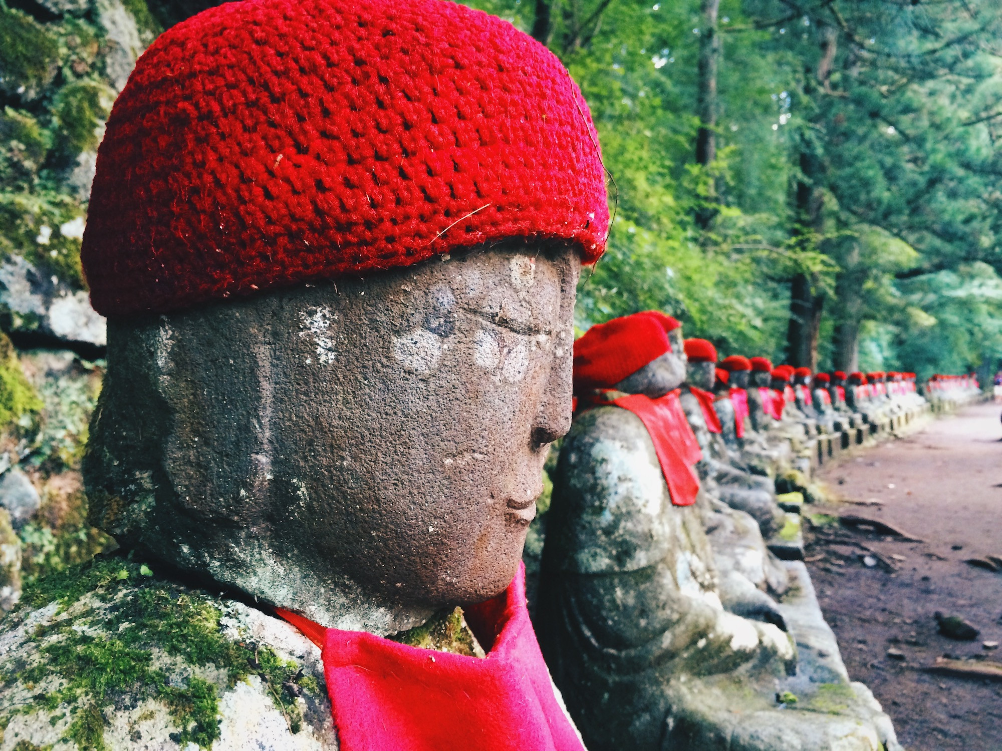 Bake Jizo stone statues at the Kanmangafuchi abyss