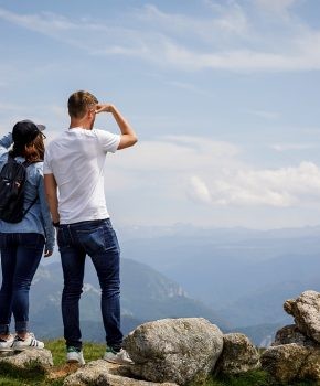 Hiking trails near Foix with panoramic views of the Pyrenees Mountains