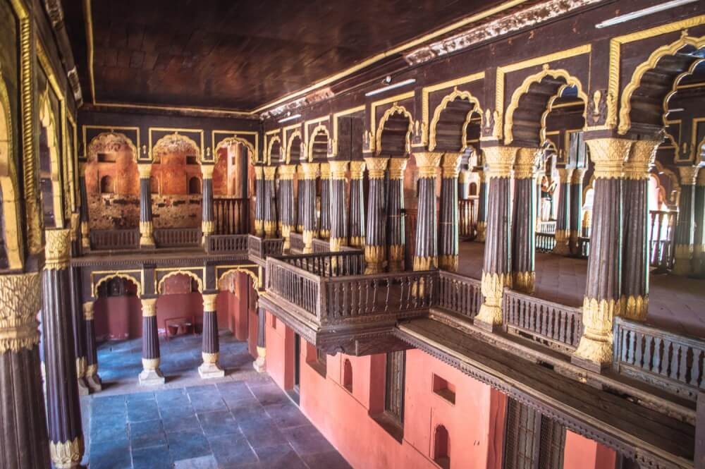 Tipu Sultan's Summer Palace, a significant historical and cultural landmark in Bangalore, Karnataka, India
