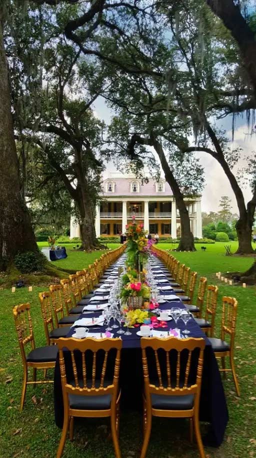 banquet table plantation web