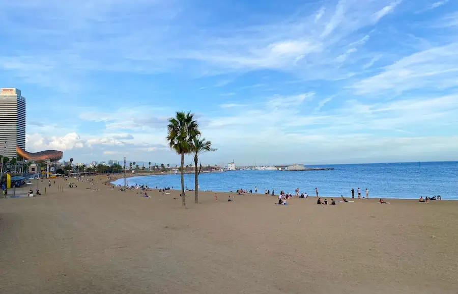 A beach in Barcelona, Spain
