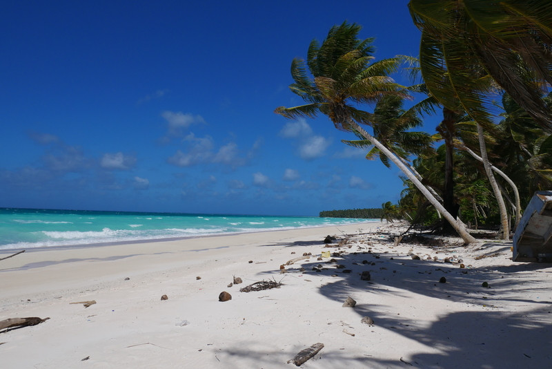 A pristine white sand beach on Arno Atoll in the Marshall Islands