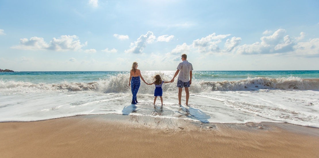 Family enjoy Greek summer