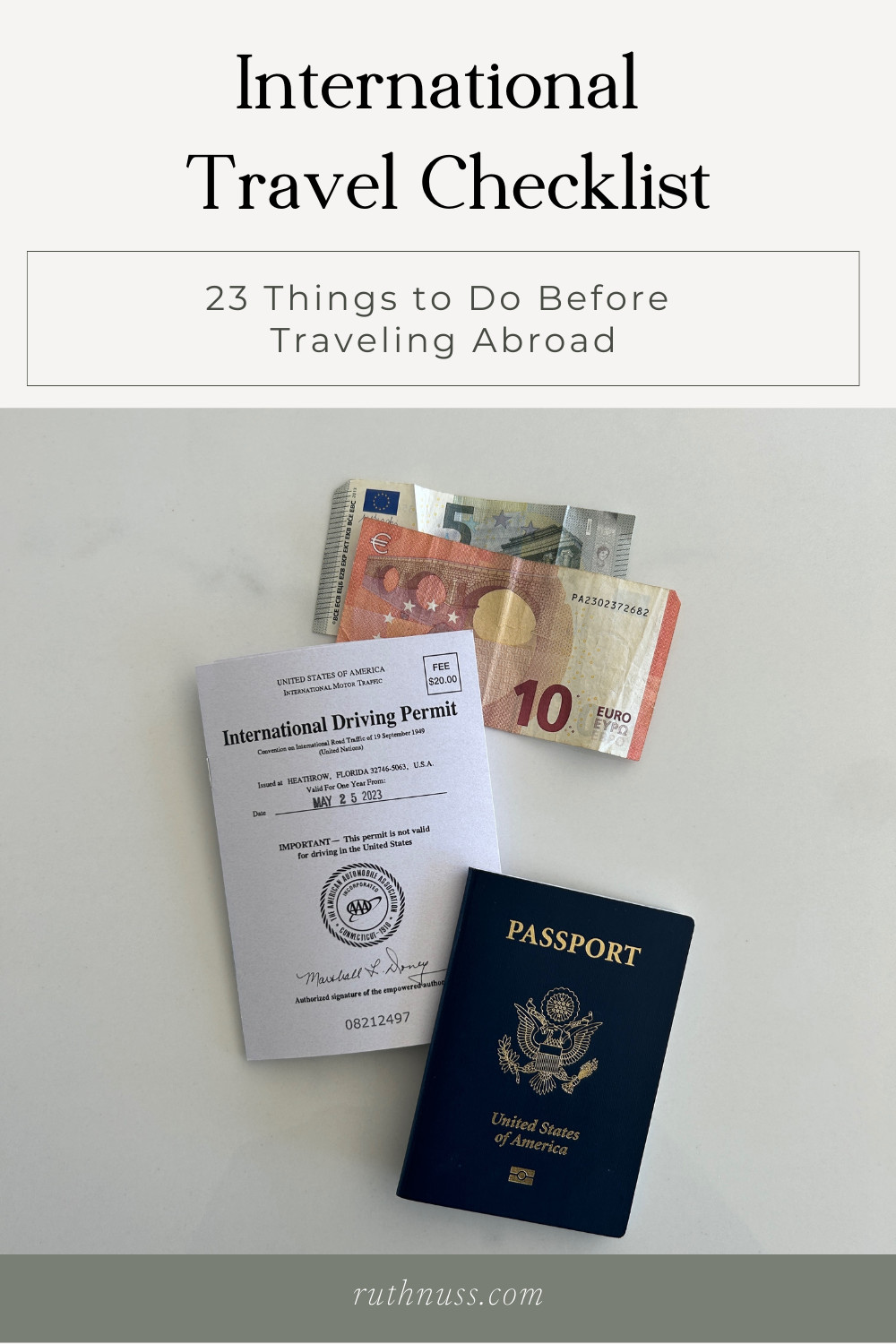 Passport for international travel