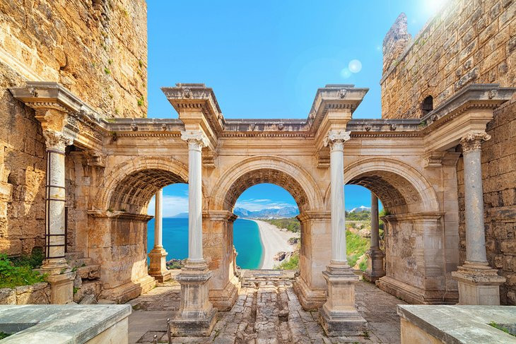 Hadrian's Gate in Antalya Turkey