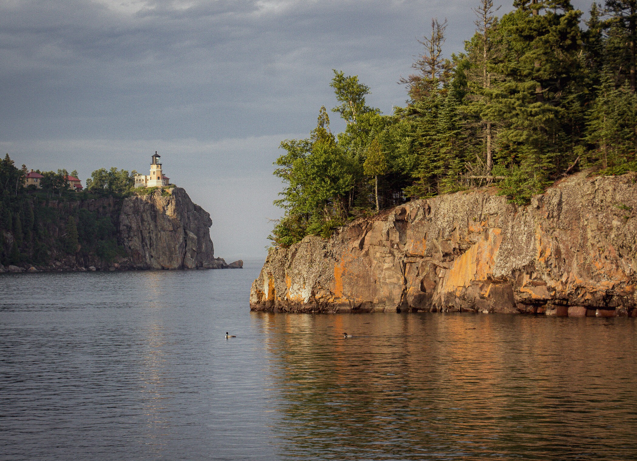 Scenic view of Lake Superior from a hiking trail, showcasing the natural beauty of northern Minnesota