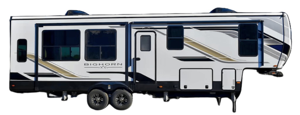 Bighorn Fifth Wheel against white backdrop