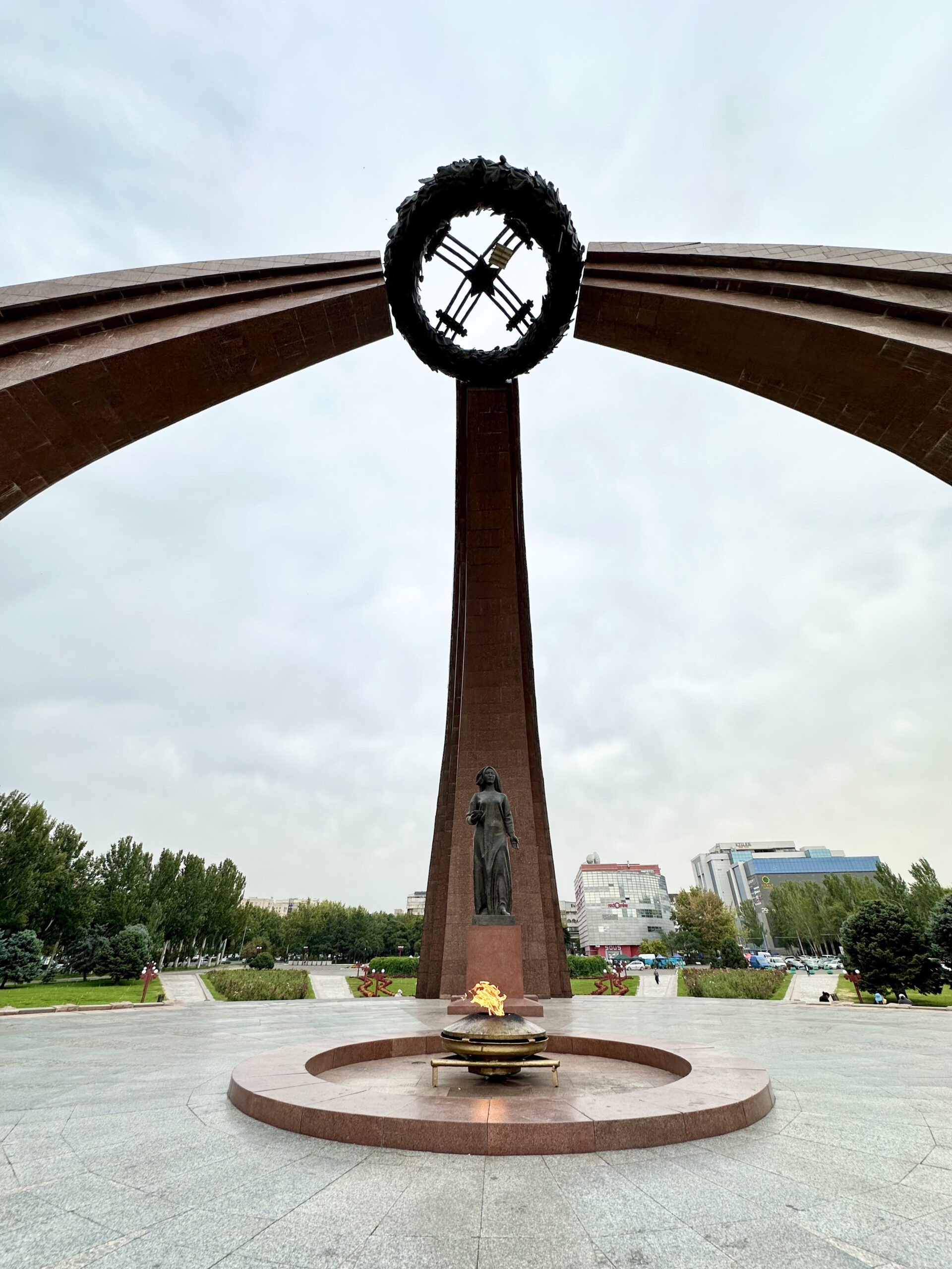 Checking out the Victory Square in Bishkek