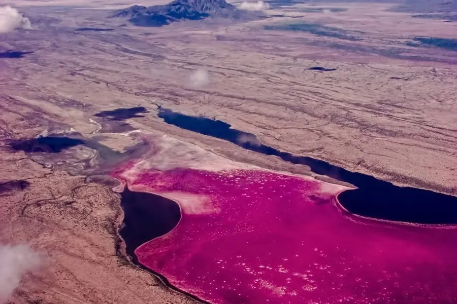 Aerial view of Lake Magadi, Great Rift Valley | Kenya | Go2Africa