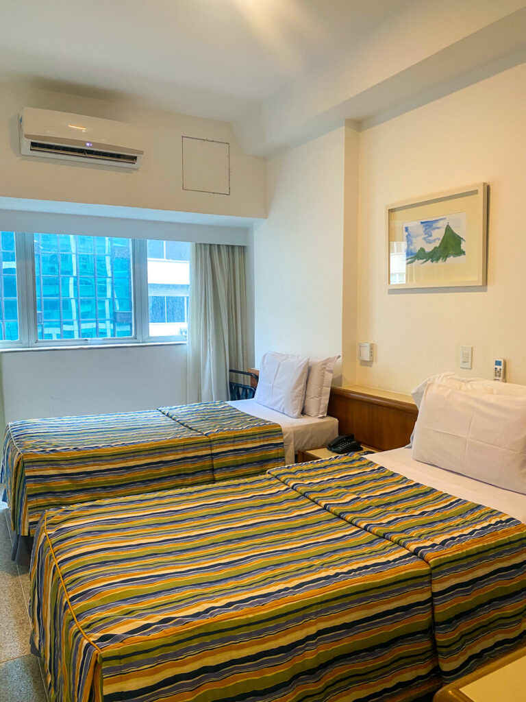Hotel room at Hotel Bandeirantes in Rio, my favorite hotel of the 3 I stayed at!