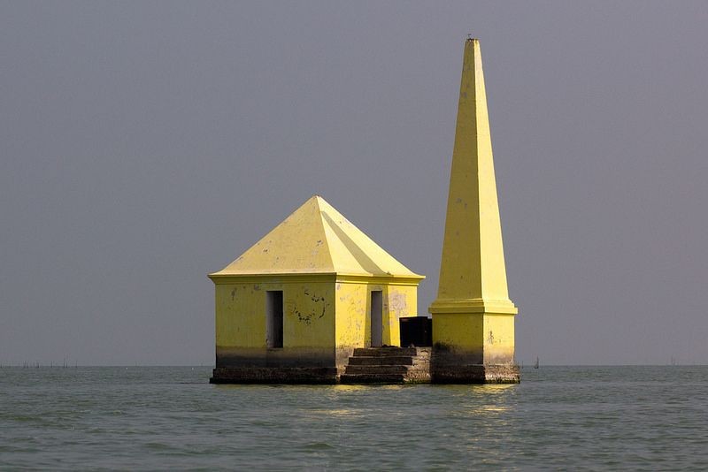 Picturesque view of Breakfast Island in Chilika Lake