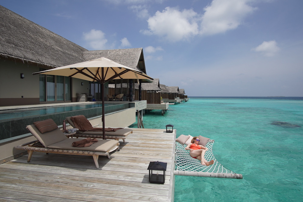 Overwater bungalow at Joali resort in the Maldives