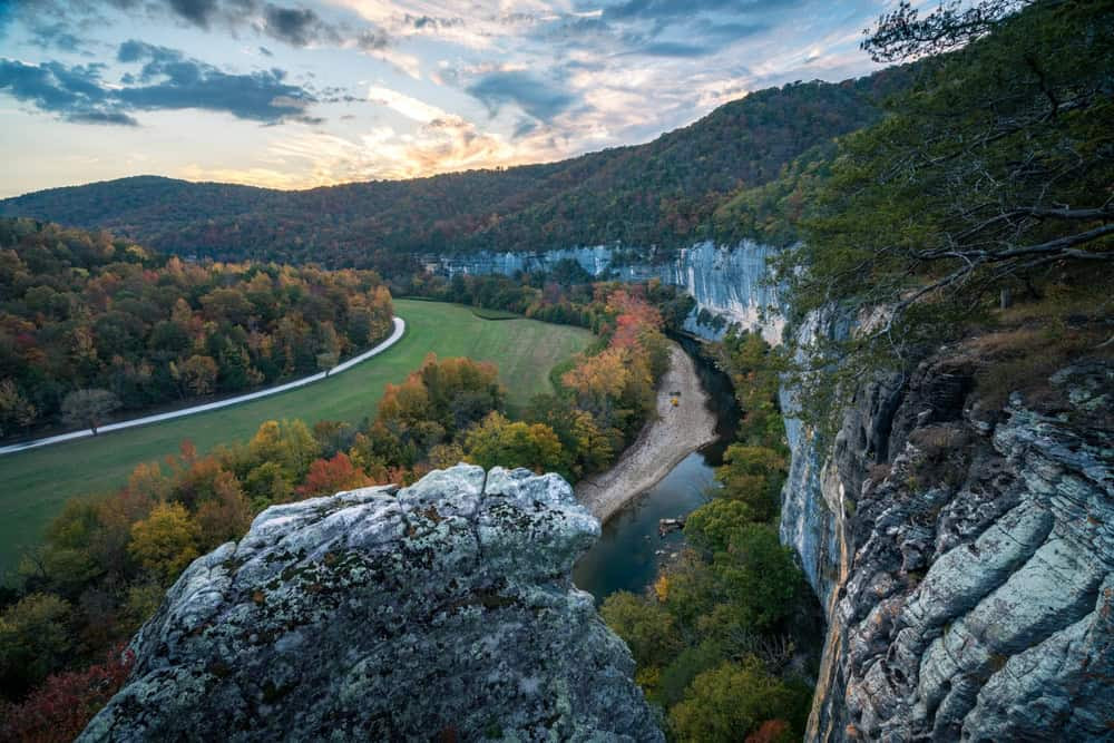 Scenic Buffalo River landscapes in Arkansas