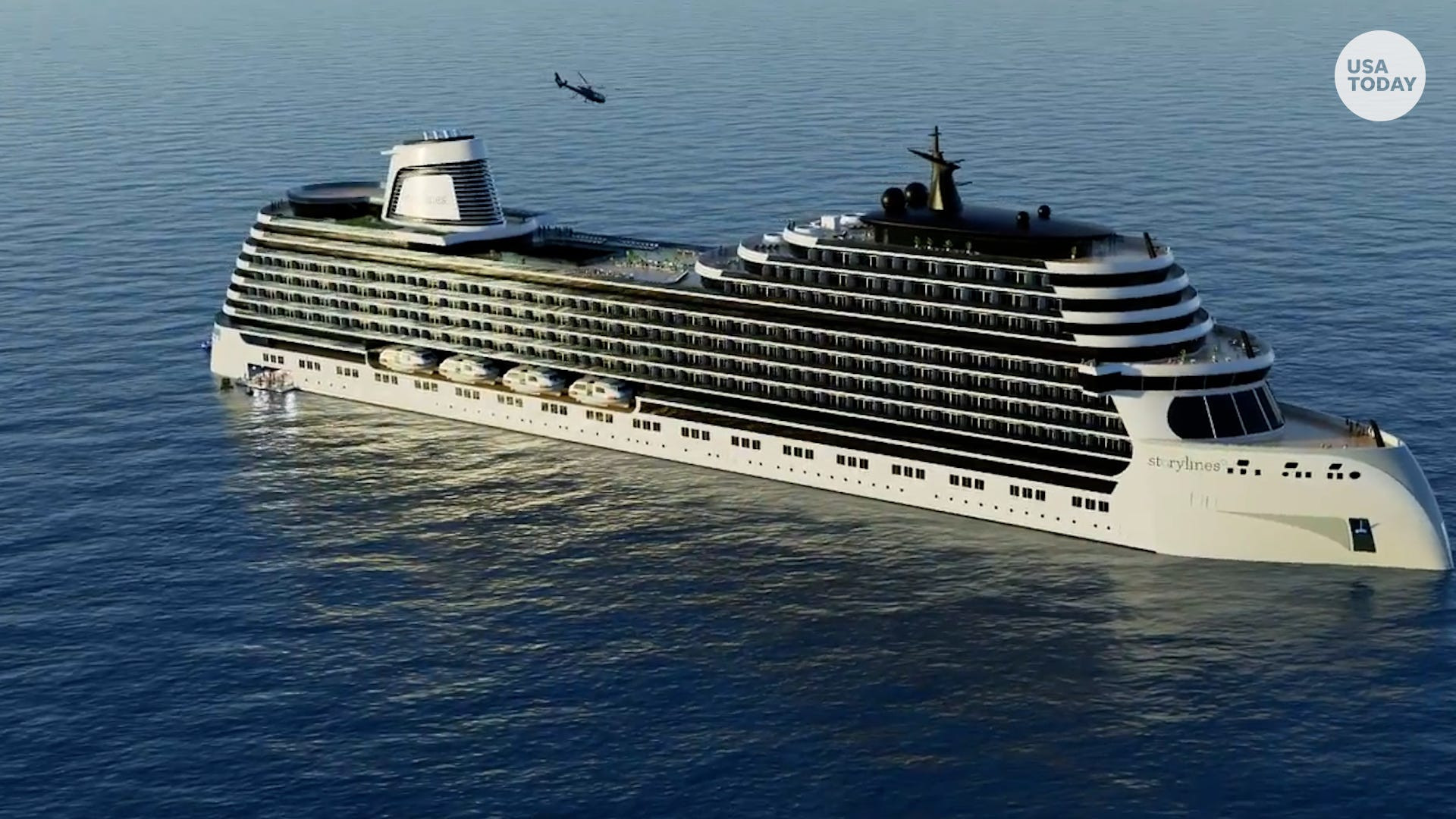 Cruise ship at sunset
