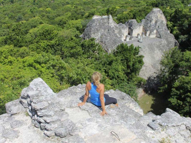 Calakmul Maya Ruins, Campeche - Majestic temples peek out of the thick tropical jungle, inviting eco-tourists to explore the rich history and natural beauty of this UNESCO-designated site