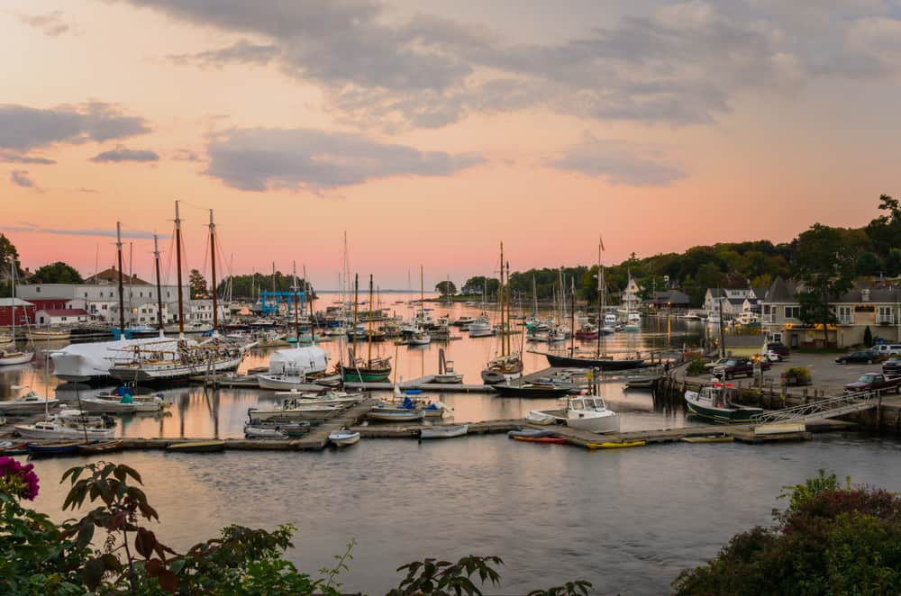 Camden, Maine USA scenic harbor town