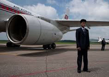 North Koreans at Airport
