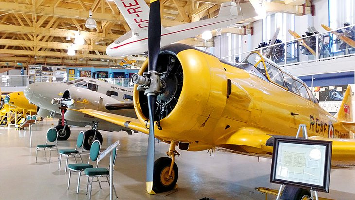 Various aircraft at The Hangar Flight Museum