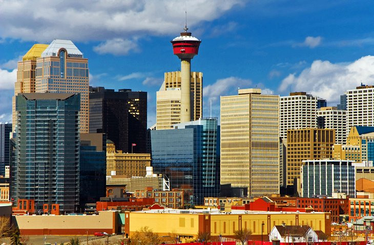 Calgary Tower overlooking the city
