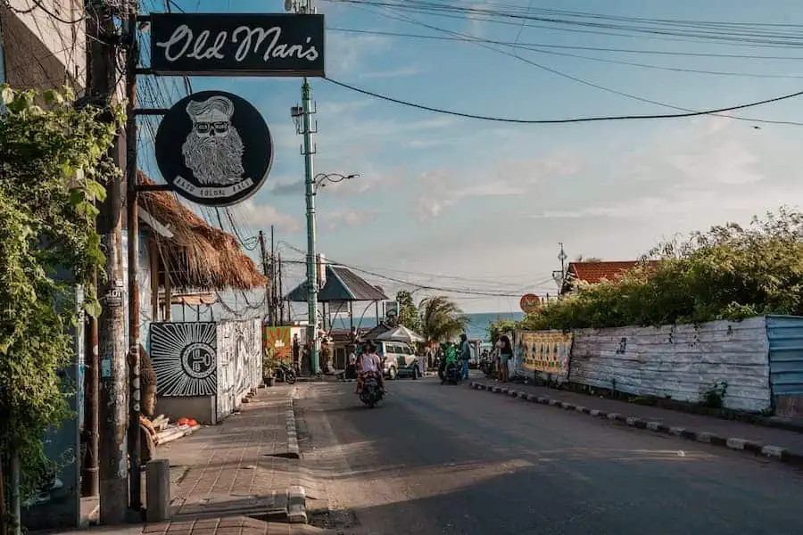 A street in Canggu, Bali