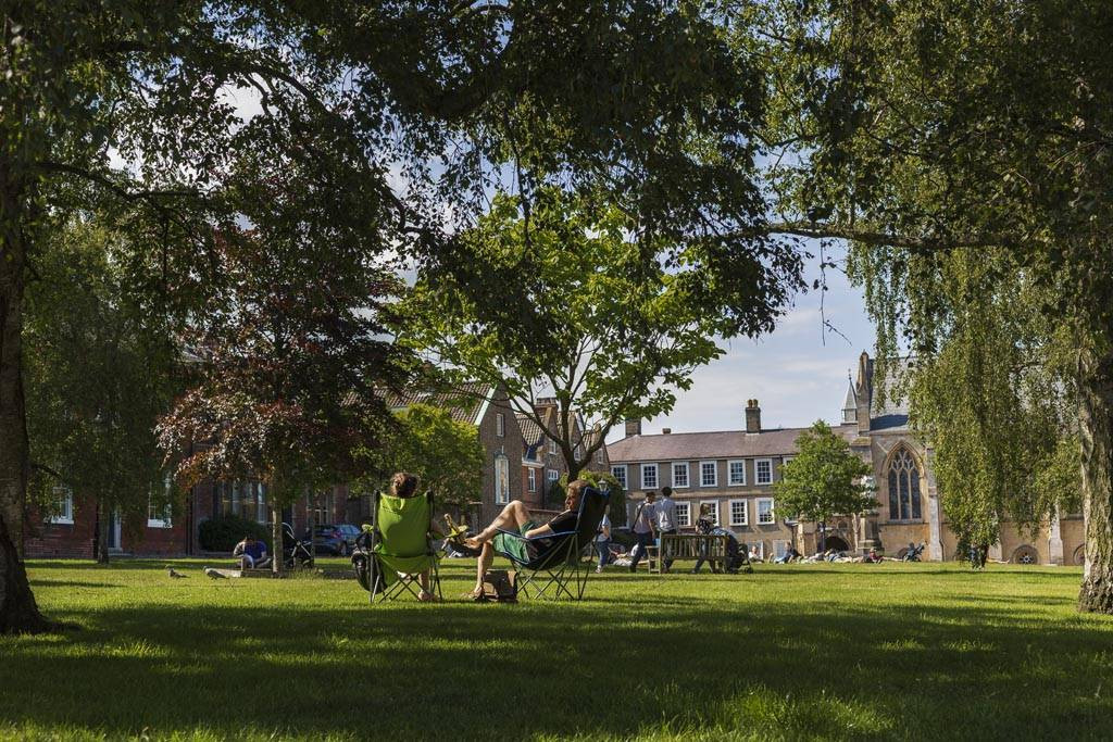 Cathedral Close relaxing Norwich