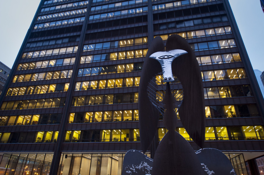 Picasso statue in Daley Plaza