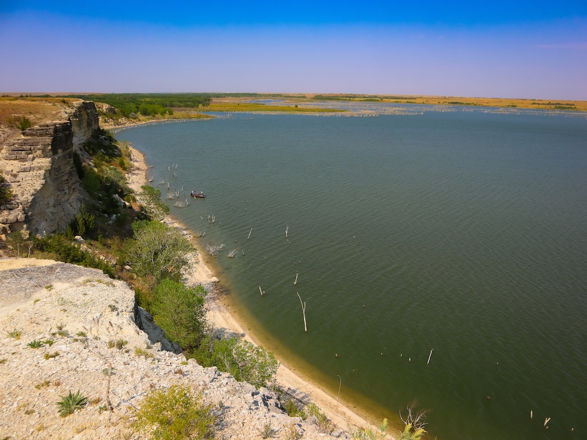 Lake View from Cedar Bluff State Park Hays Kansas