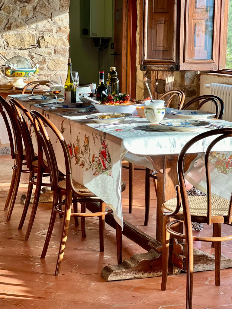 Dining table in Cefalu Airbnb