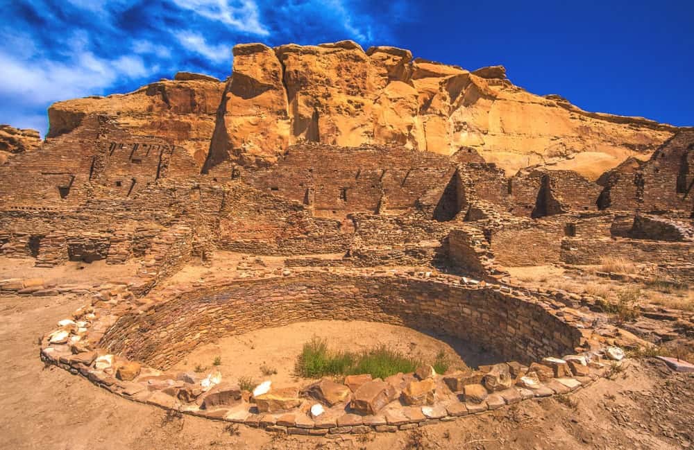 Chaco Culture National Historical Park - Ancient Pueblo architecture and buildings at Chaco Culture National Historical Park