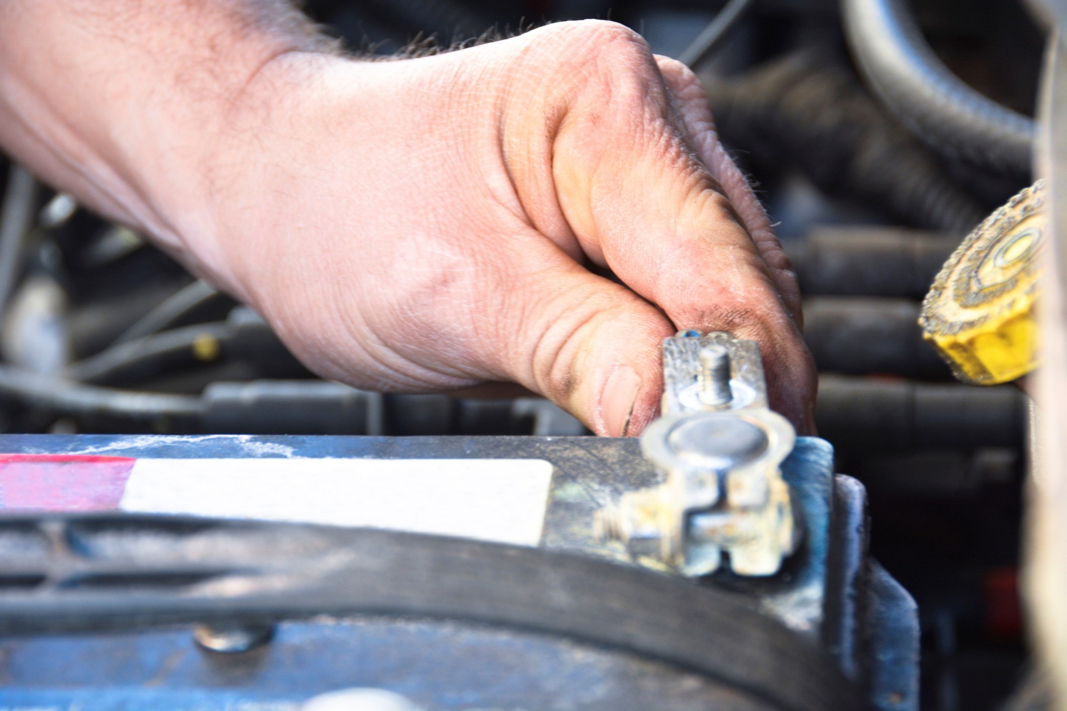 Checking the car battery