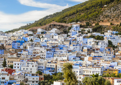 Chefchaouen is a popular day trip from Tangier, famous for its blue-washed buildings and relaxed atmosphere