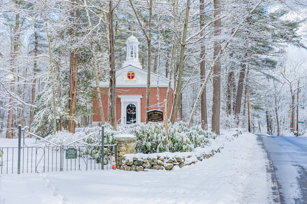 Church at Christmas in Portsmouth, New Hampshire