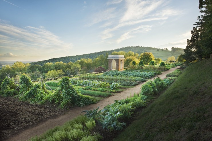 Terraced vegetable garden at Monticello