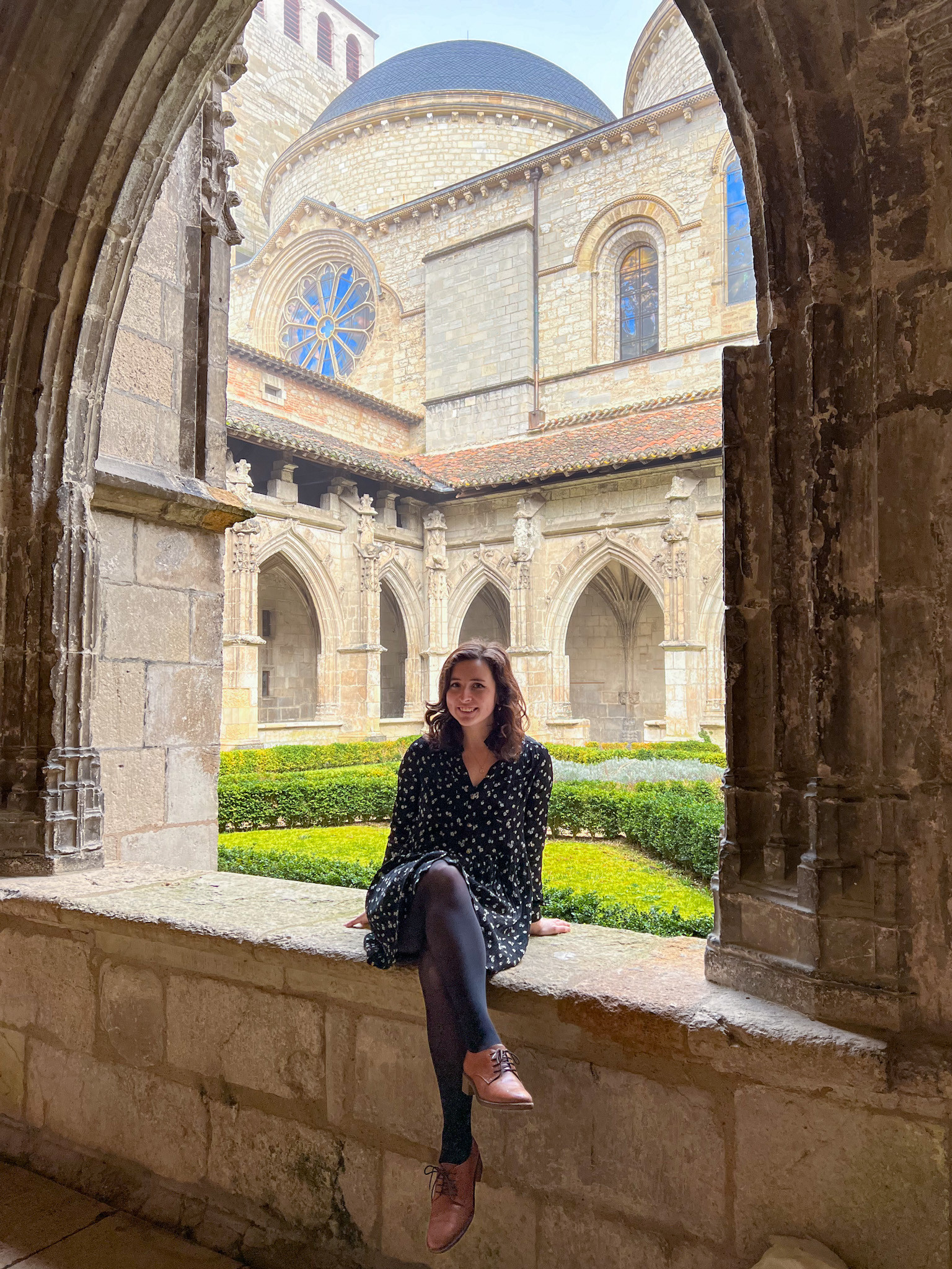 Cahors Cloister with peaceful gardens and architectural details