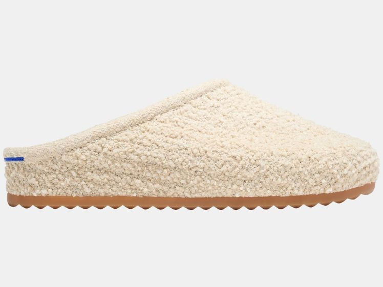 Cream Rothy's The Cozy Clog slip-on shoes