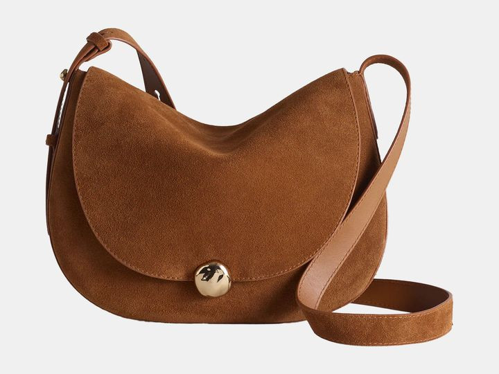 Madewell's The Dakota bag in aged cognac color.
