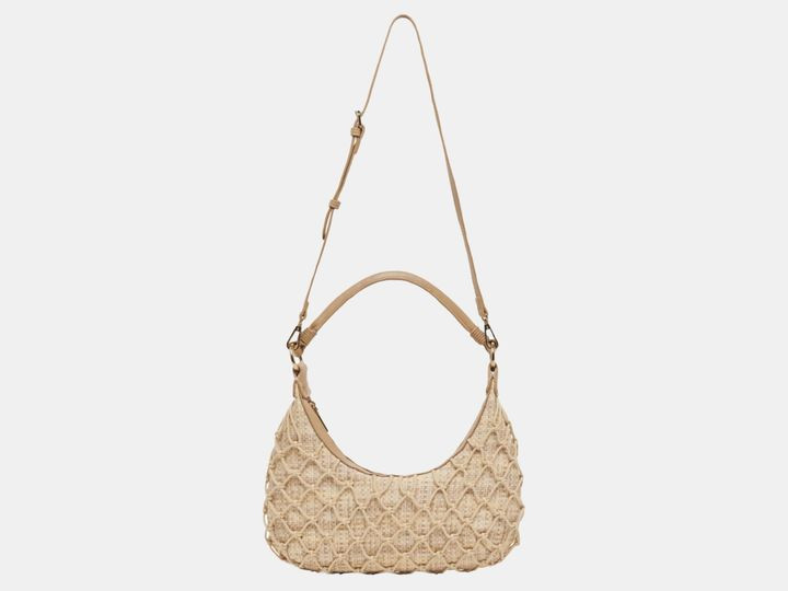 Dolce Vita Positano crossbody bag in beige with rope details.