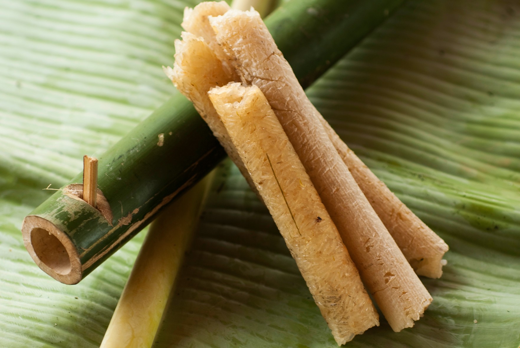 Com Lam bamboo tube rice Mai Chau food vietnam travel