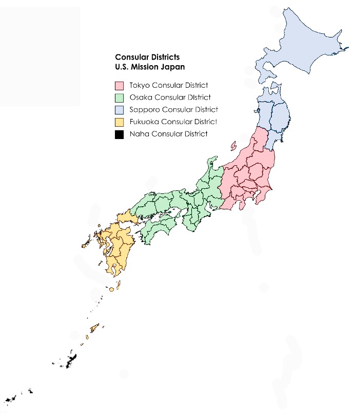 Vietnam Consular Districts Map illustrating regions prone to natural disasters