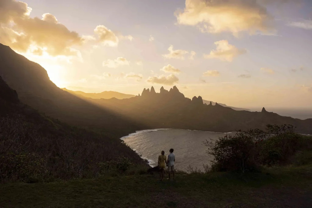 Scenic sunset on Nuku Hiva offering a romantic and peaceful end to the day