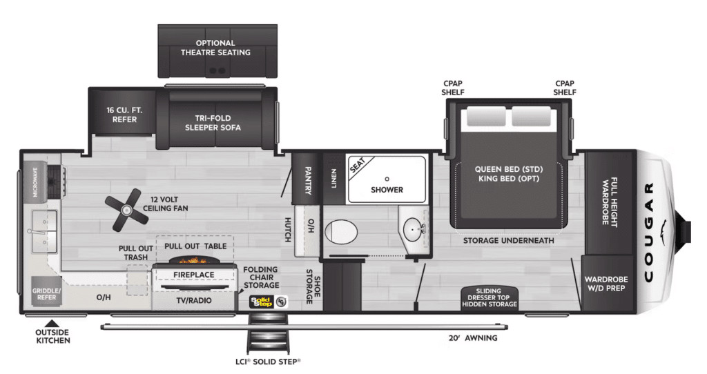 Cougar 260MLE Floorplan