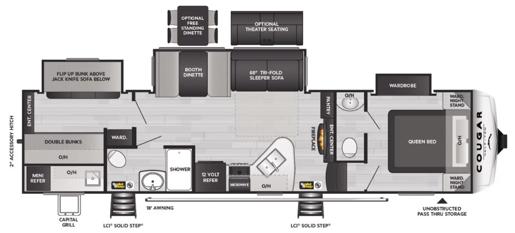 Cougar 32BHS Floorplan
