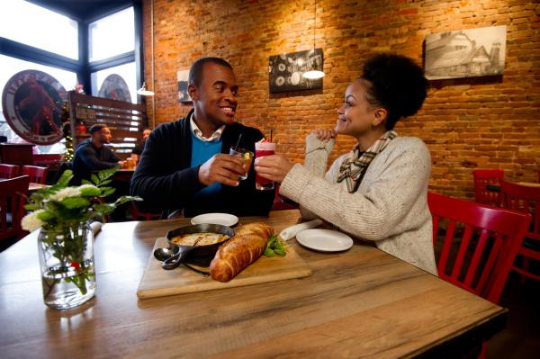 Couple Dining Red Yeti