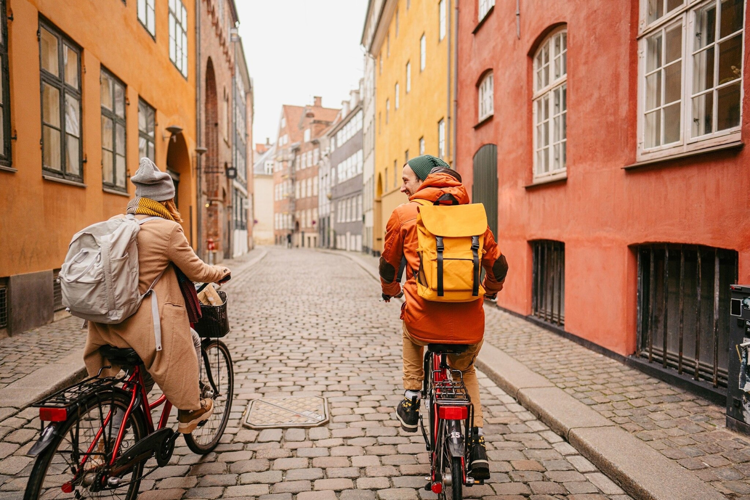 Cyclists in Copenhagen, demonstrating how cycling is a sustainable mode of transport