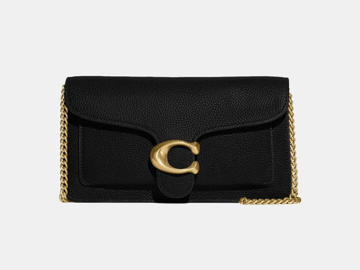 Coach Tabby Pebbled Leather crossbody in a stylish setting.