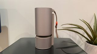 XGIMI MoGo 3 Pro projector standing upright