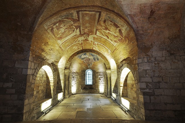 Crypts below Saint-Germain Abbey and Saint-Etienne Cathedral
