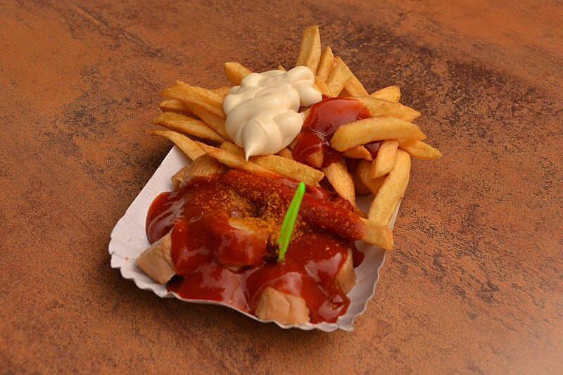 Berliner Currywurst and Pommes