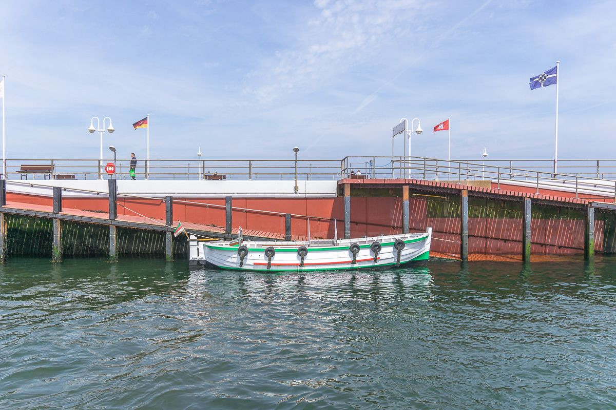 Traditional Börteboot boat near Helgoland