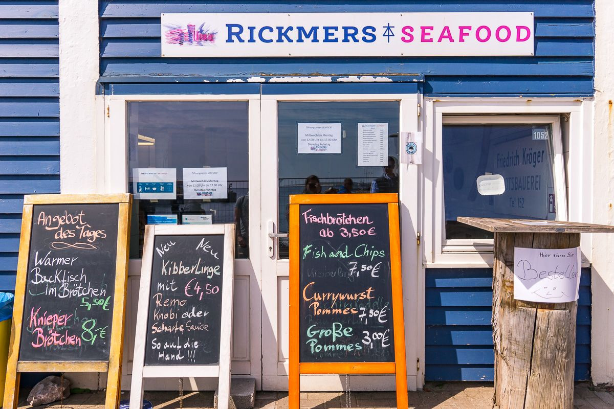A delicious Fischbrötchen in Helgoland